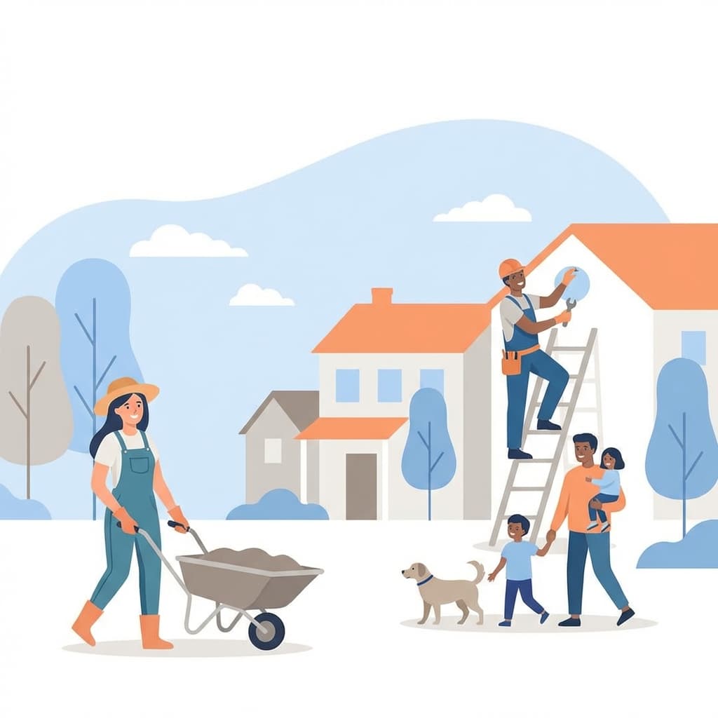 Community of workers and neighbors